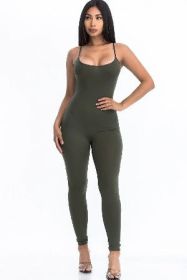 WARM OPEN BACK BODYCON JUMPSUIT (Color: Medium, size: Taupe)