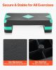 VEVOR Aerobic Exercise Step Platform, 28-Inch Workout Aerobic Stepper, Height Adjustable Fitness Training Step Deck Trainer with 4 Risers