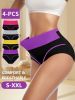 4 Pack Classic Women Tight Panties Bikini Panty Women's Mid-High Waist Briefs Knickers