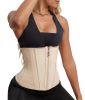 Waist Trainer for Women Latex Sport Underbust Steel Boned Corset Shapewear with Zipper Hook Shapewear Double Control Body Shaper  Workout Fajas Colomb