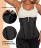 Waist Trainer for Women Latex Sport Underbust Steel Boned Corset Shapewear with Zipper Hook Shapewear Double Control Body Shaper  Workout Fajas Colomb